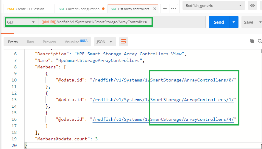 HPE's legacy SmartStorage URIs