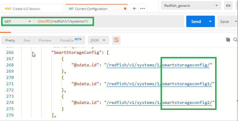 HPE's SmartStorageConfig URIs