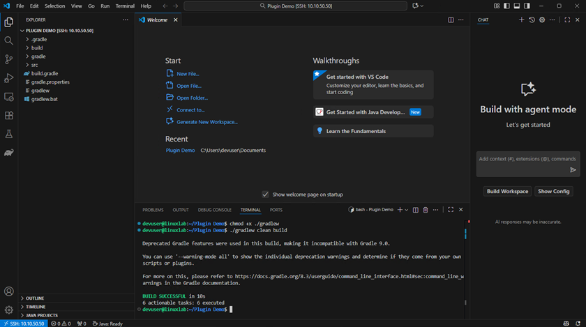 Compile using gradlew Compile using gradlew on Linux