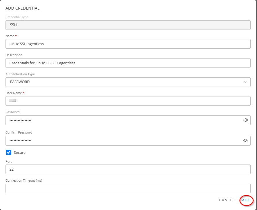 SSH Credential SSH Credential