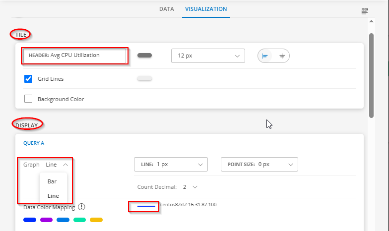 Select header and graph for the metric tile Select header and graph for the metric tile