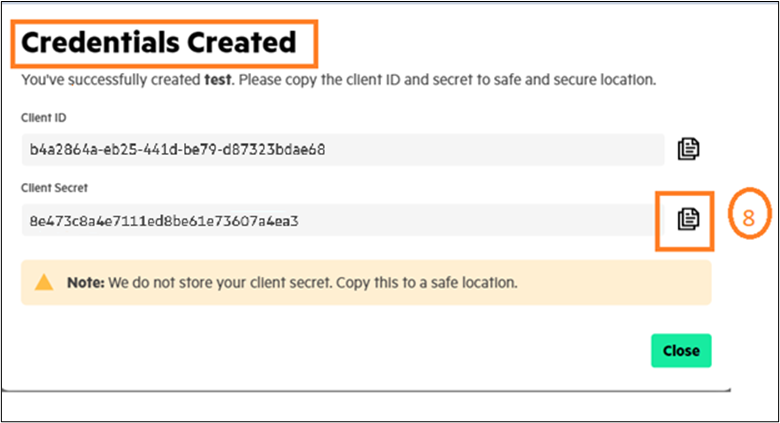 GreenLake Copy Credential GreenLake Copy Credential