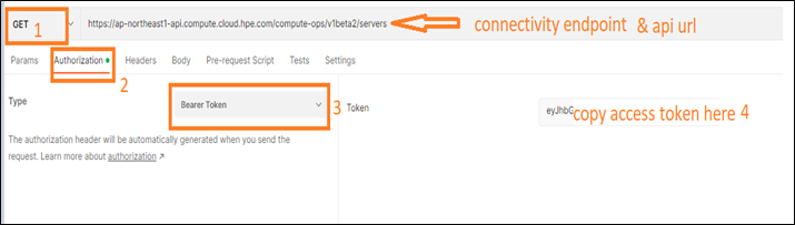 GreenLake API Call with POSTMAN GreenLake API Call with POSTMAN