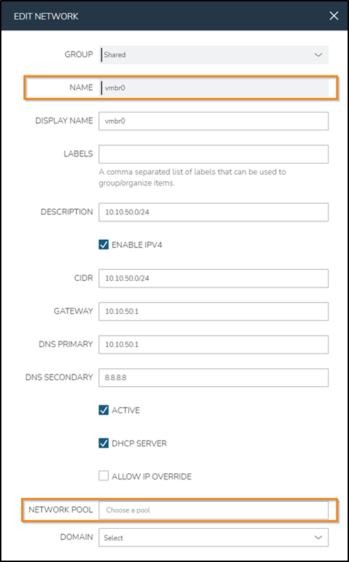 Network without IP Pool