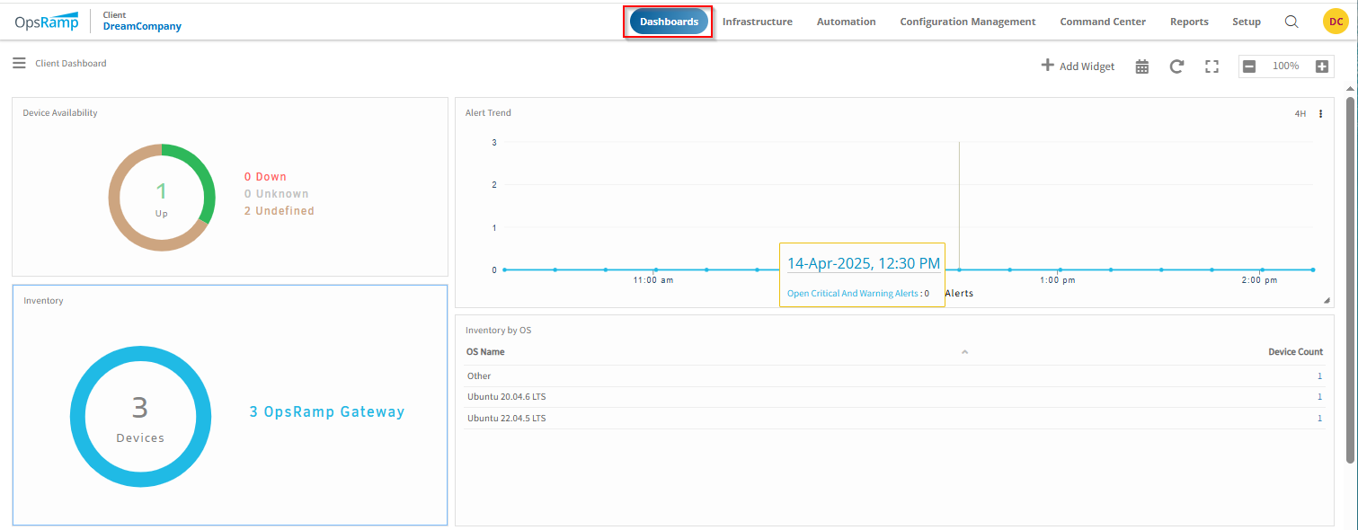 Classic dashboard gateway resources status Classic dashboard gateway resources status
